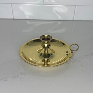 Baldwin & Smithsonian Institute Brass Chamberstick Candle Holder 6 Inch EUC